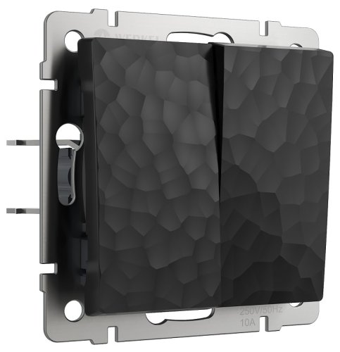 Выключатель без рамки Werkel Hammer 2-кл. черный картинка